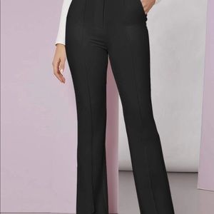Shein black dress pants flare bottom . High waisted size M pants